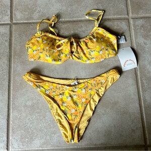 SET - NWT Dippin Daisys Positano Bikini Small Palisades Top Nocturnal Bottom